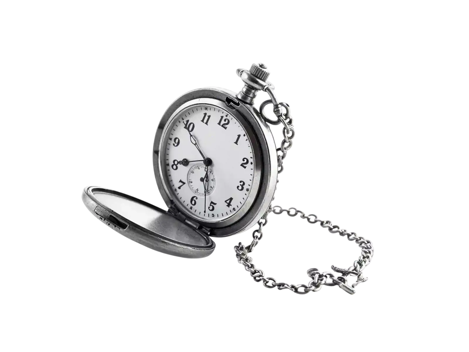 Classic silver pocket watch